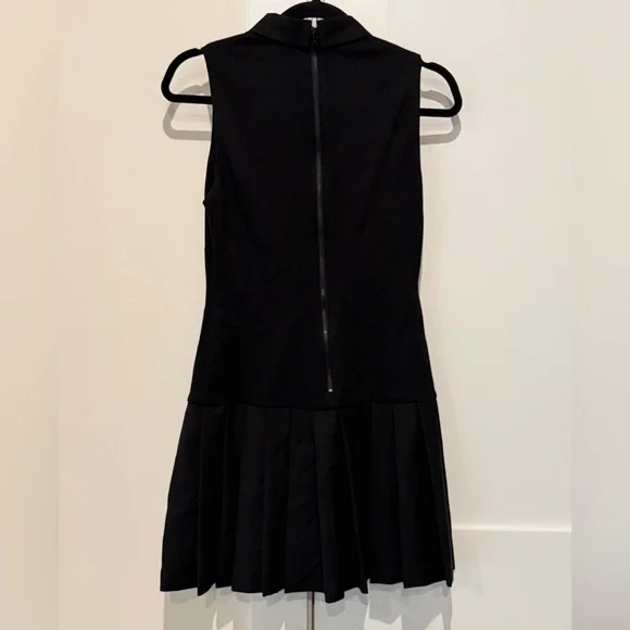 Alice + Olivia Collared Pleated Drop Waist Dress Wool Mix Size 4 - Picture 10 of 15